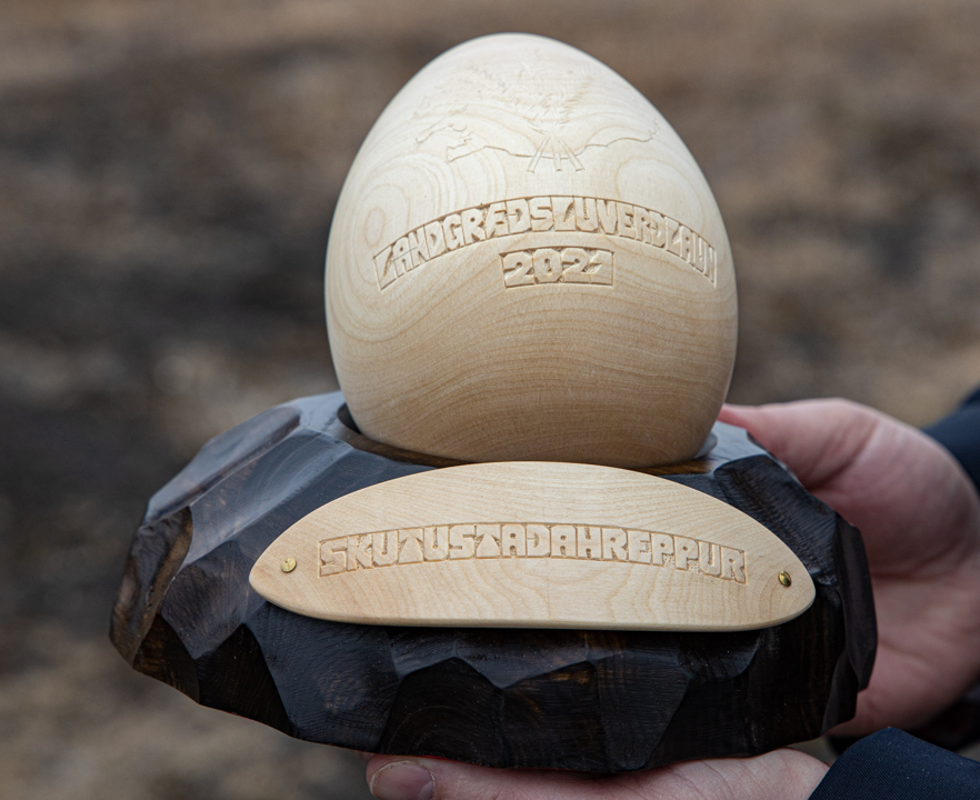 Verðlaunagripur Skútustaðahrepps Landgræðsluverðlaunin 2021